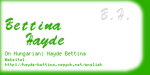 bettina hayde business card